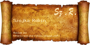 Szojka Robin névjegykártya